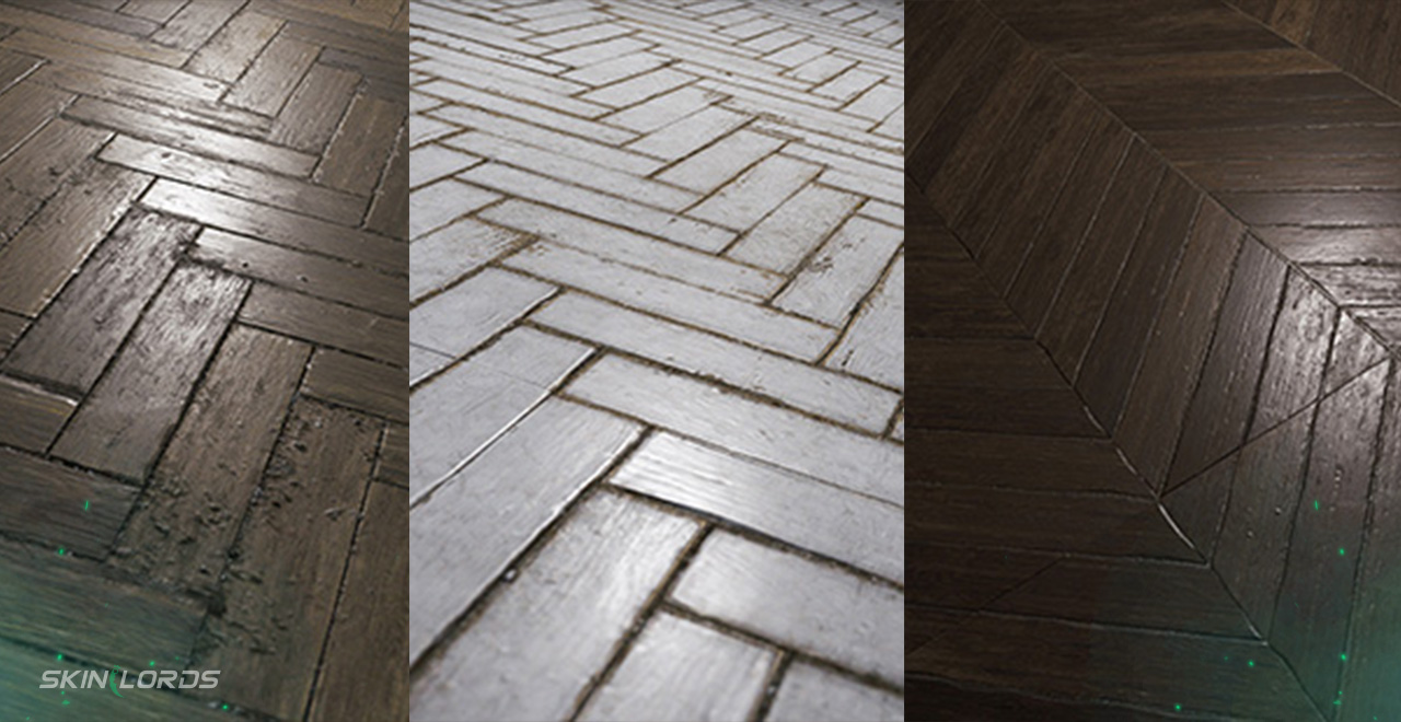 Parquet Herringbone wallpaper rust