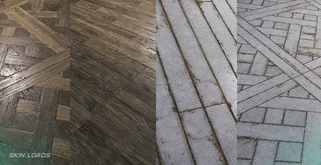 Parquet wallpaper rust