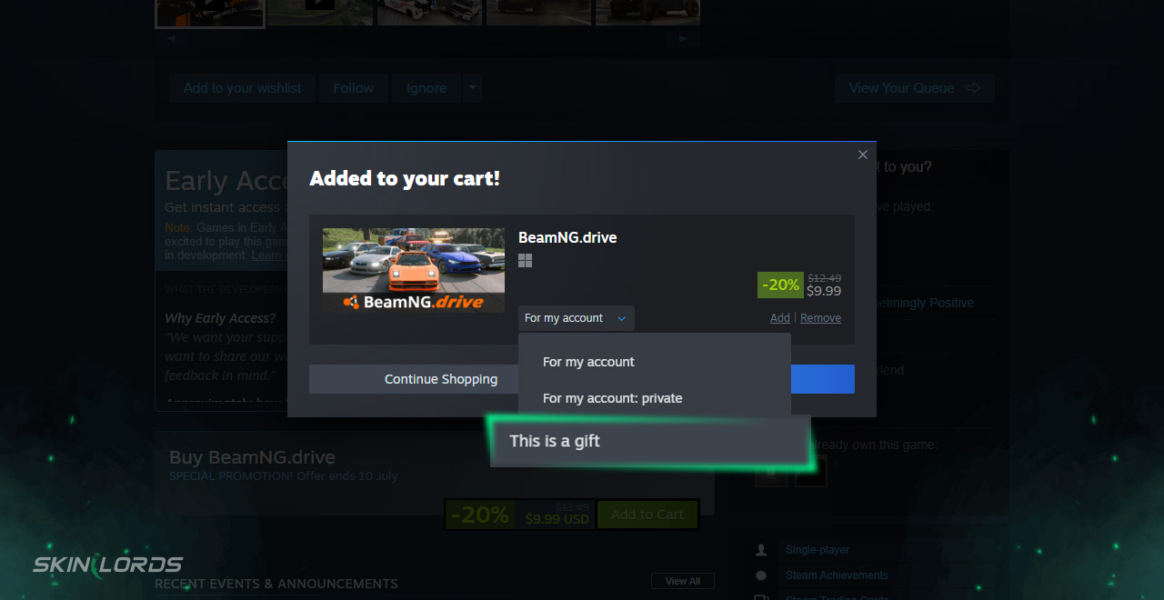 gift a steam game step 3