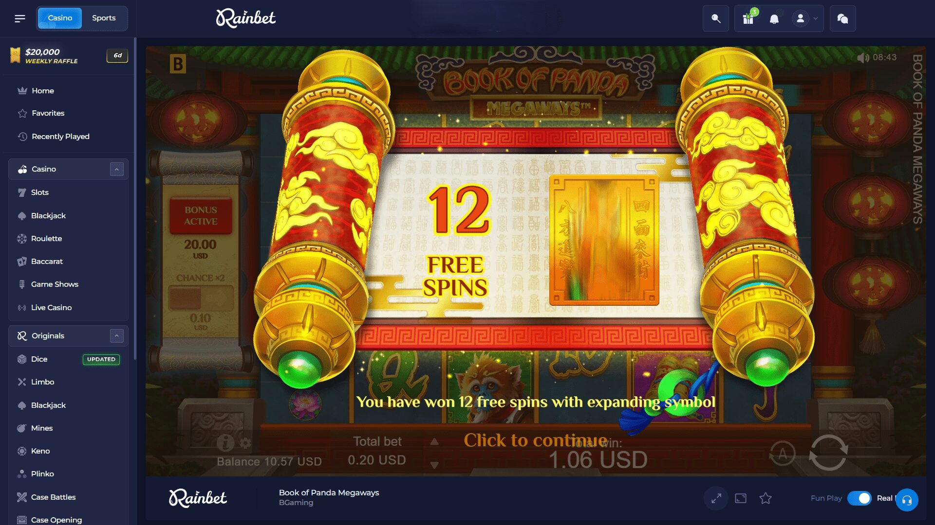 Rainbet slots