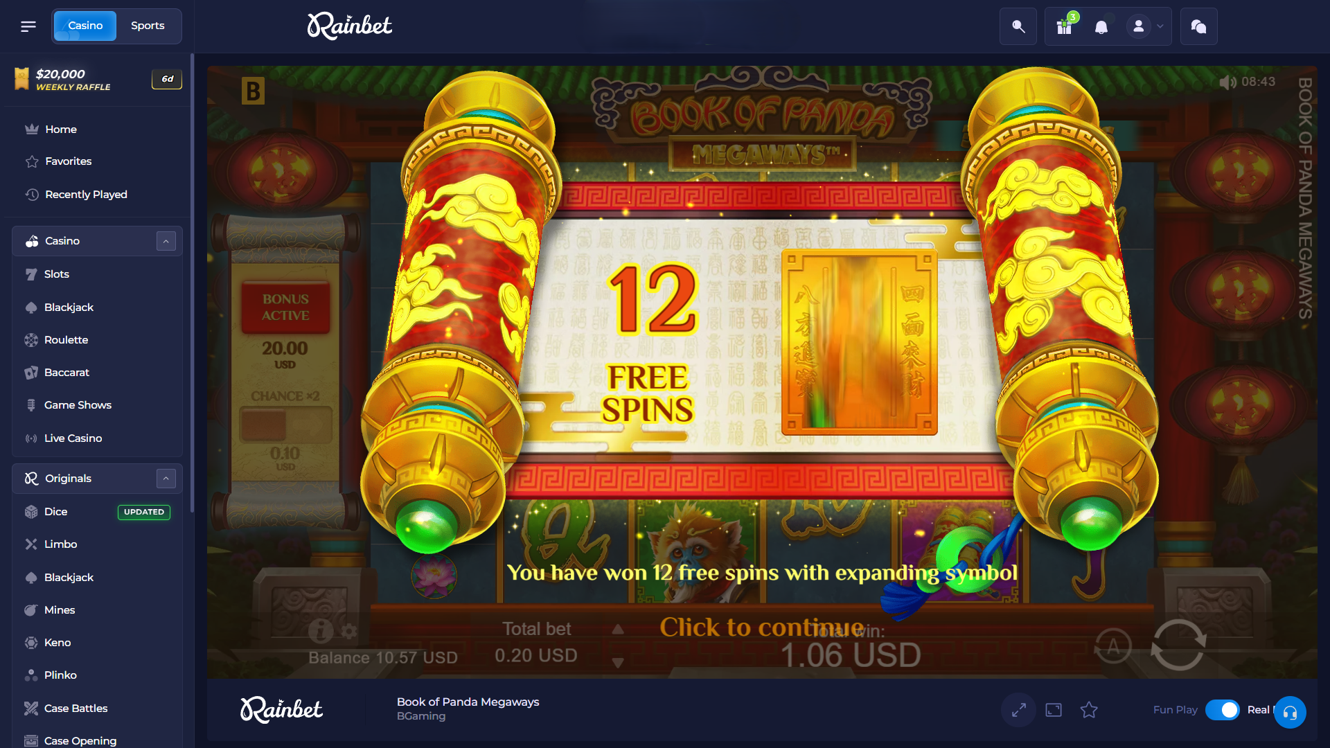 Rainbet slots
