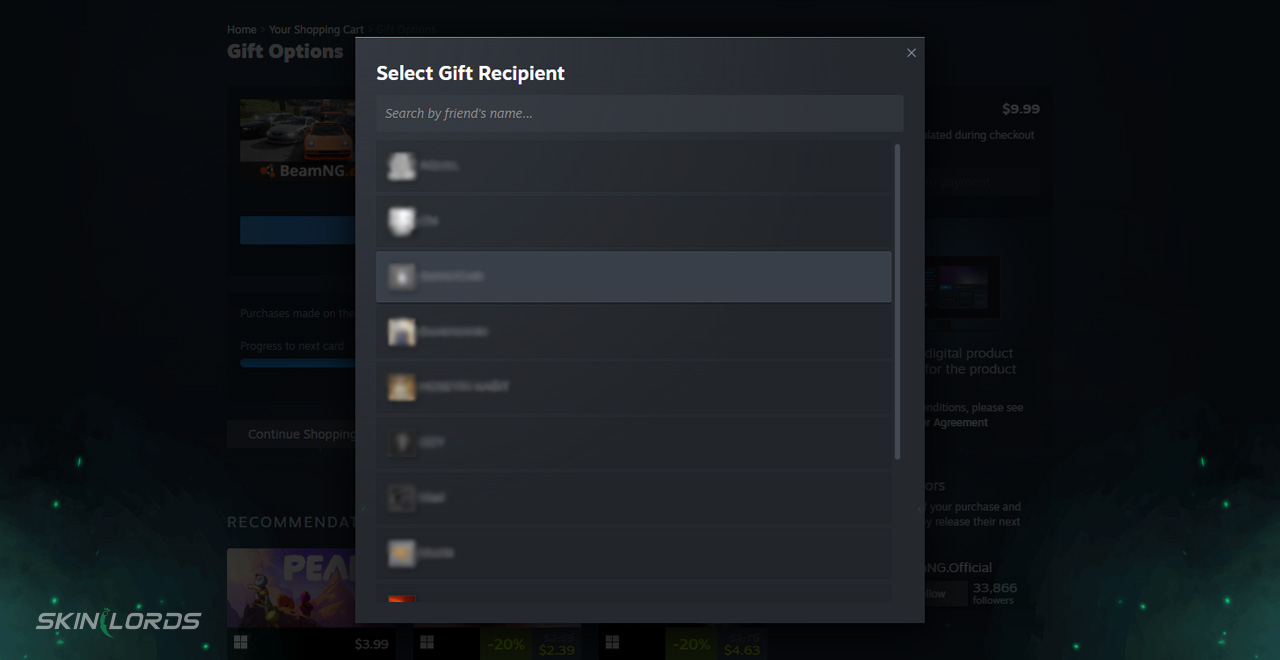 gift a steam game step 4