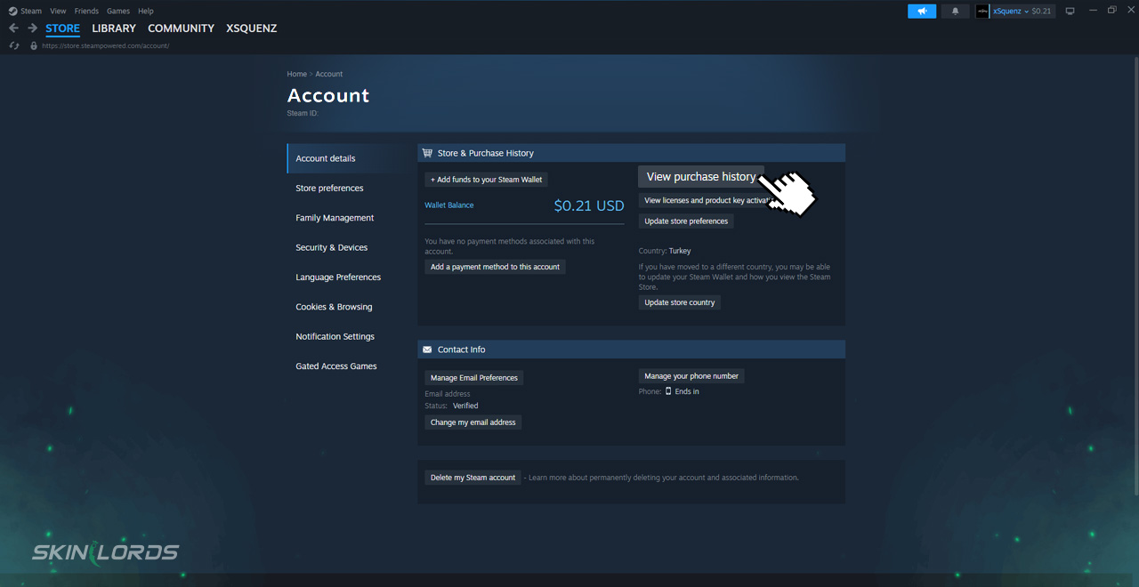how to see steam purhcase history 1