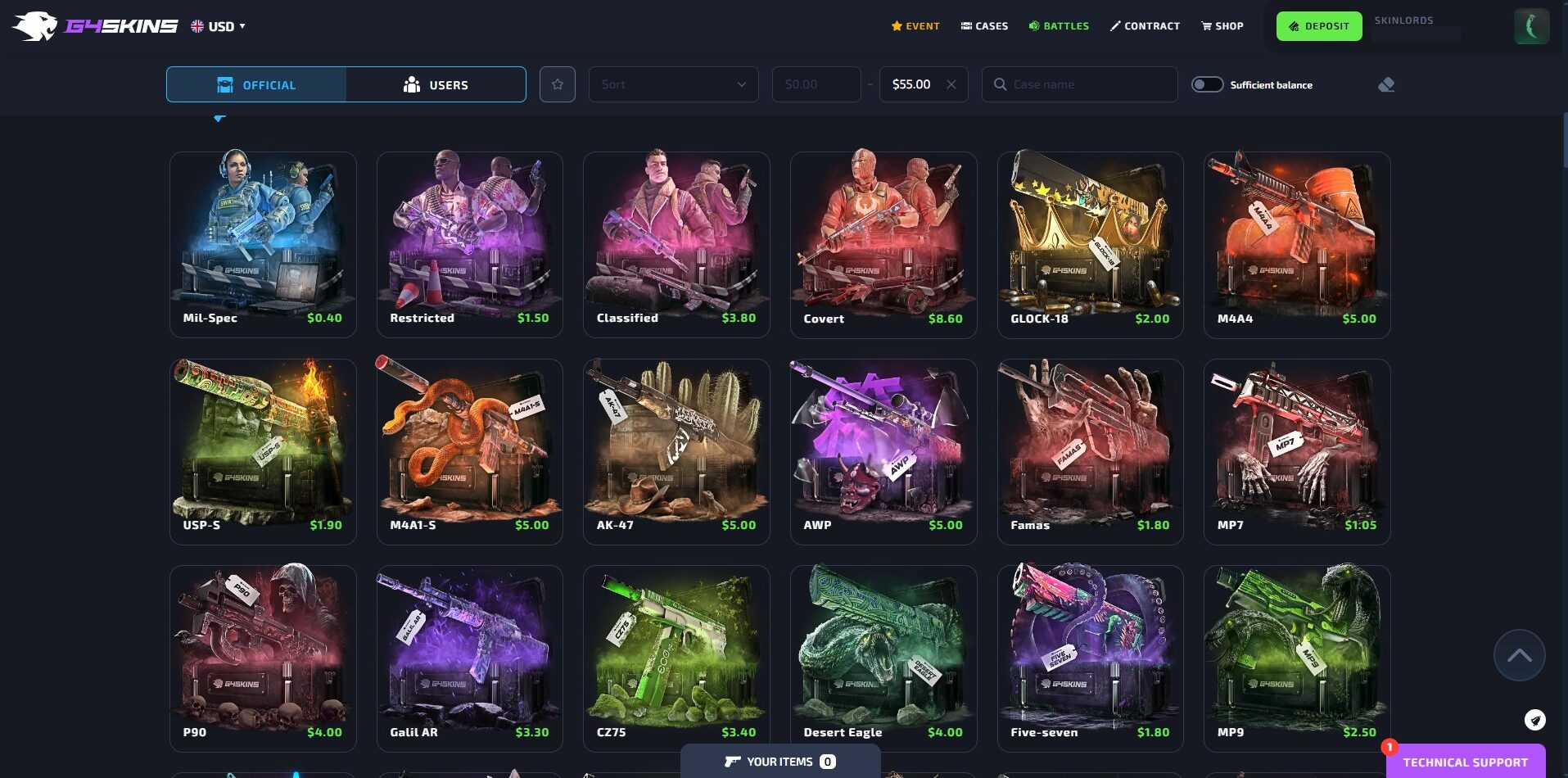 G4Skins Case Sorter
