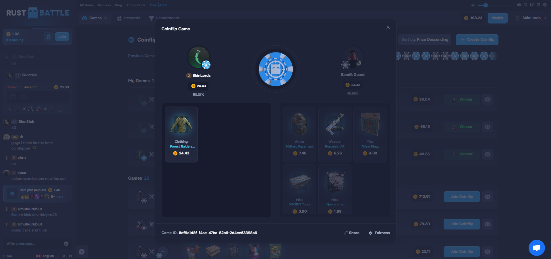 rustbattle coinflip game