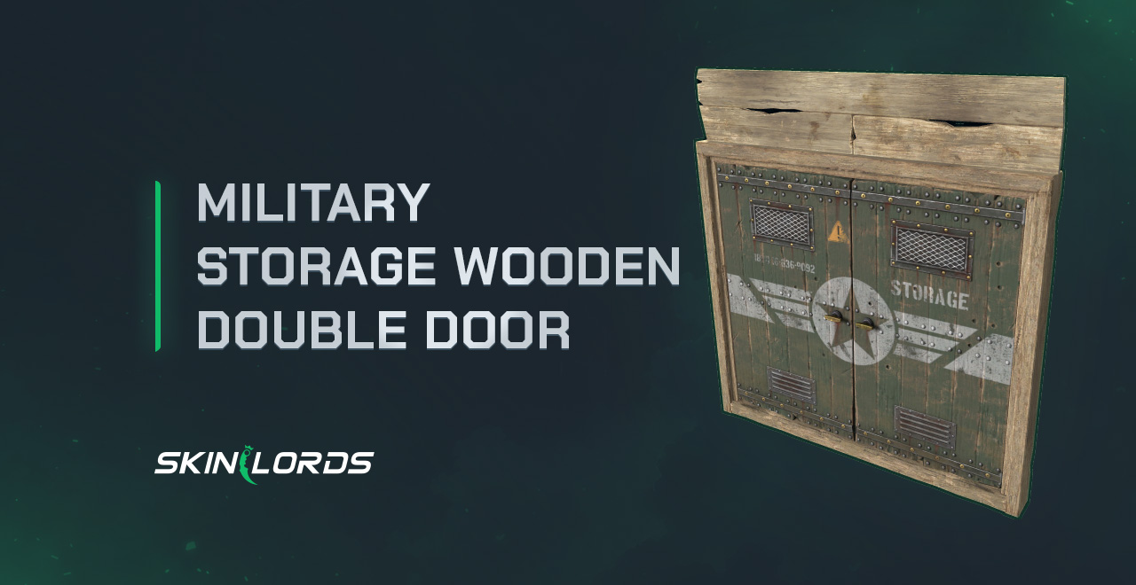 Military Storage Wooden Double Door rust item store
