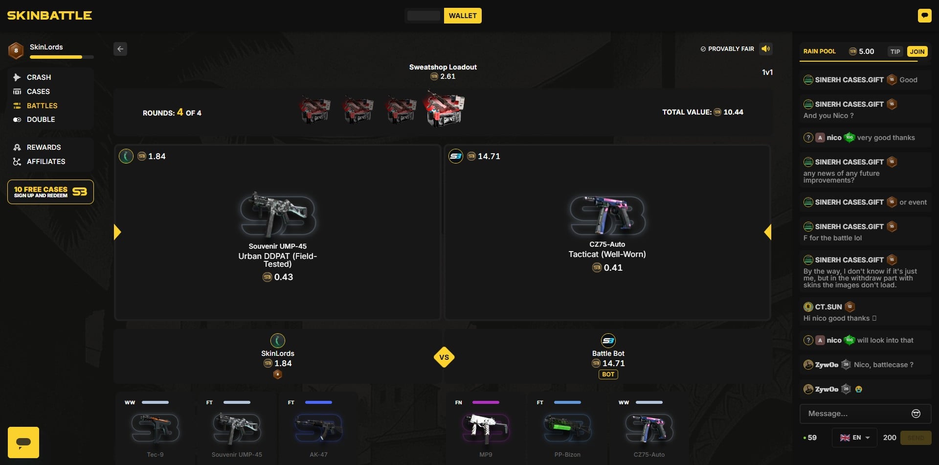 SkinBattle Case Battles