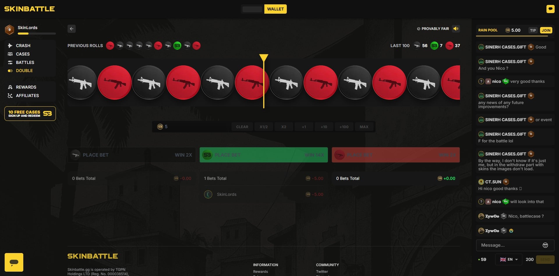 SkinBattle Roulette