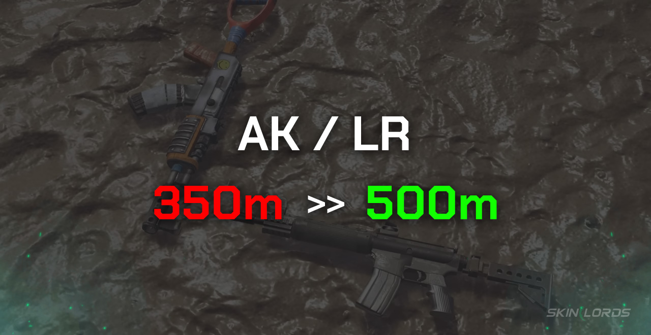 rust ak and lr long distance gunshot change