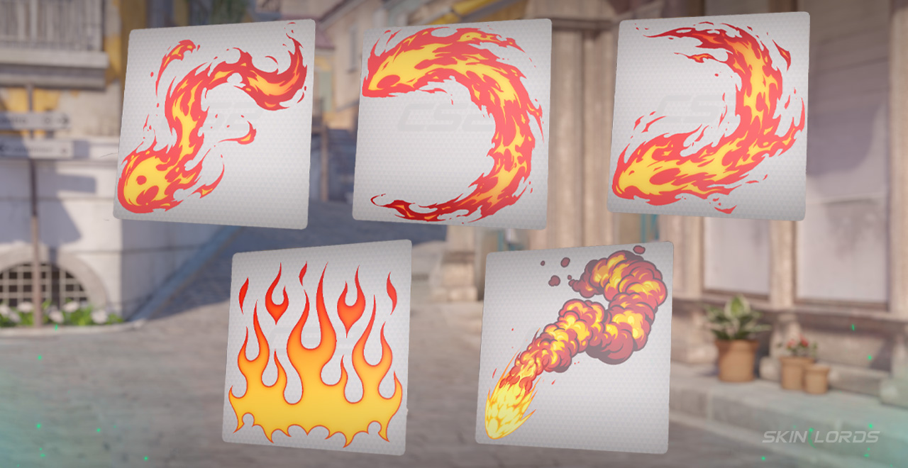 Elemental Craft Flame Stickers cs2