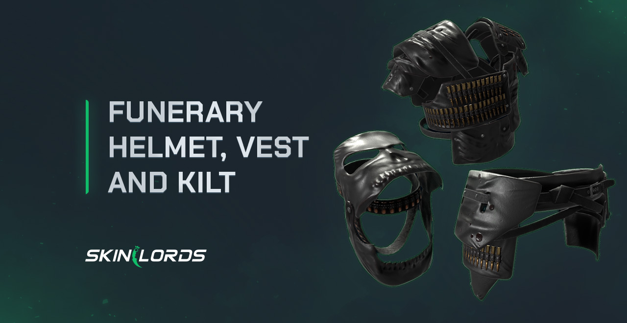 Funerary Helmet Vest and Kilt rust item store