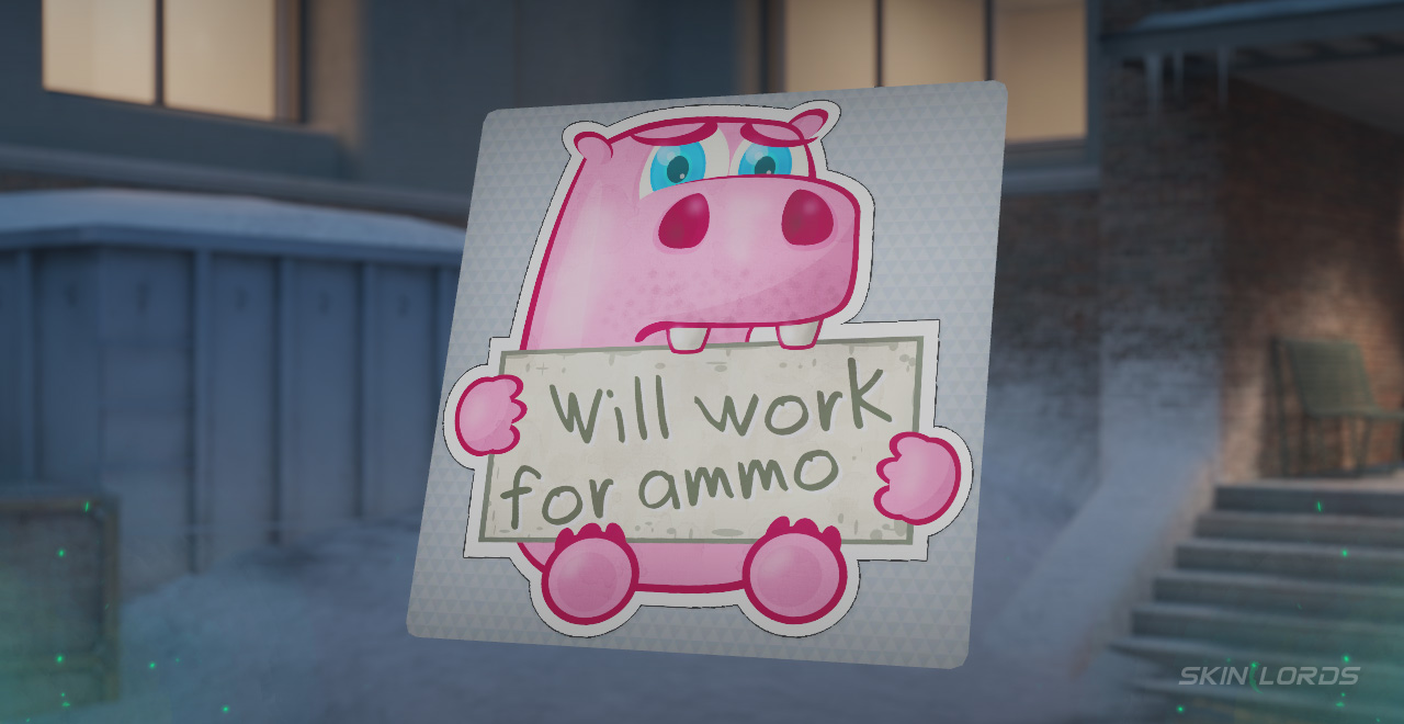 Work For Ammo pink cs2 sticker
