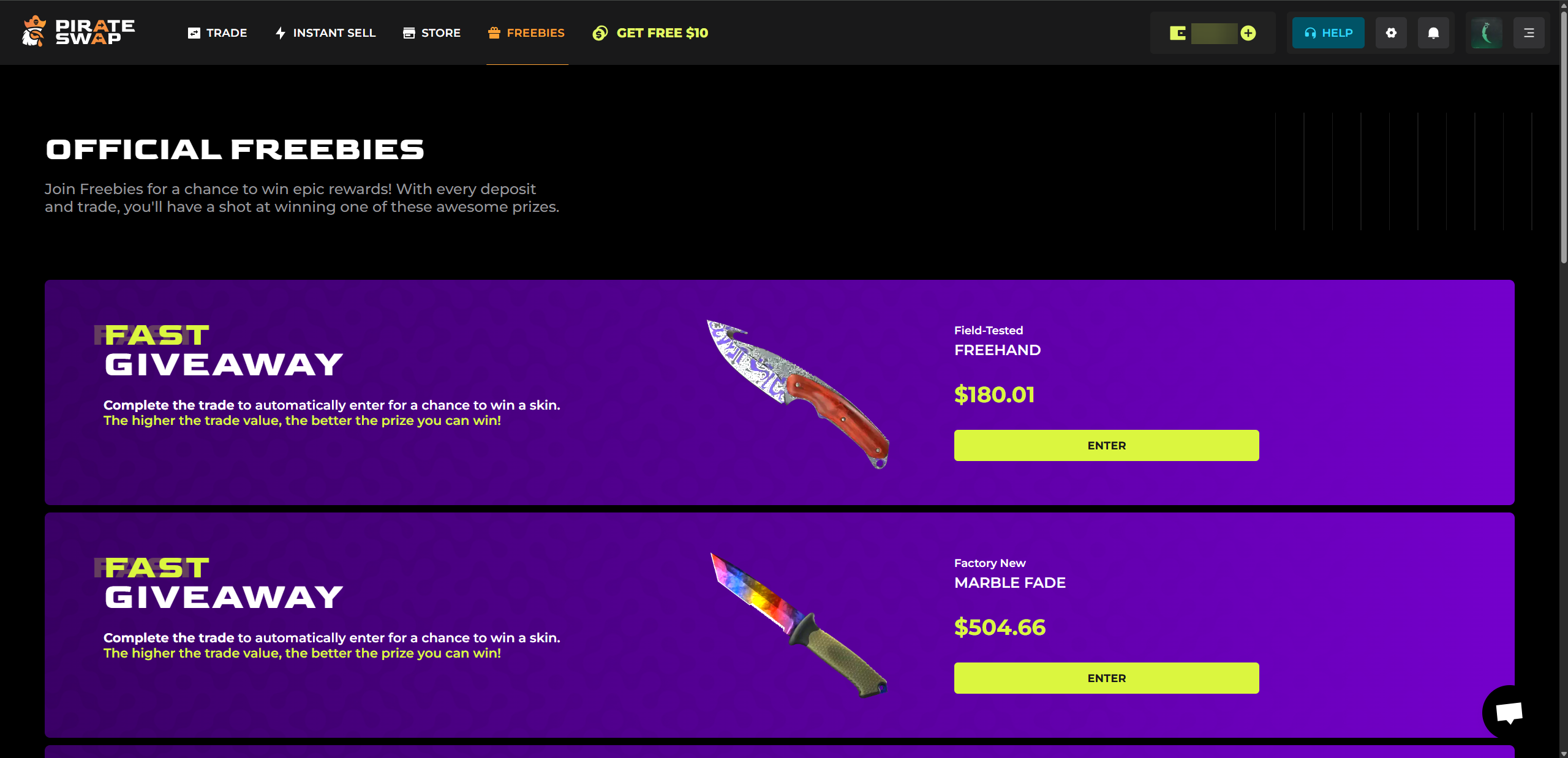 pirateswap giveaways