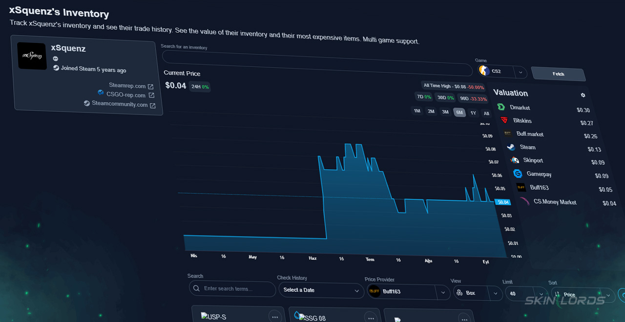 pricempire cs2 inventory value