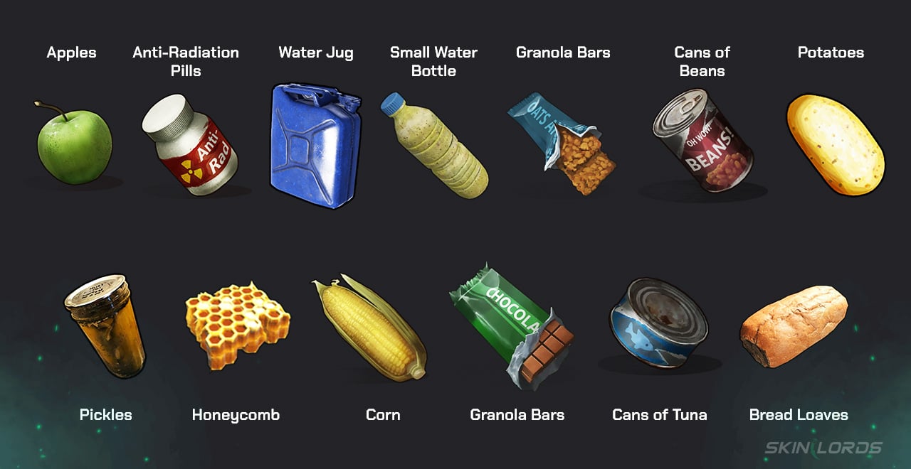 rust shore crate items loot pool
