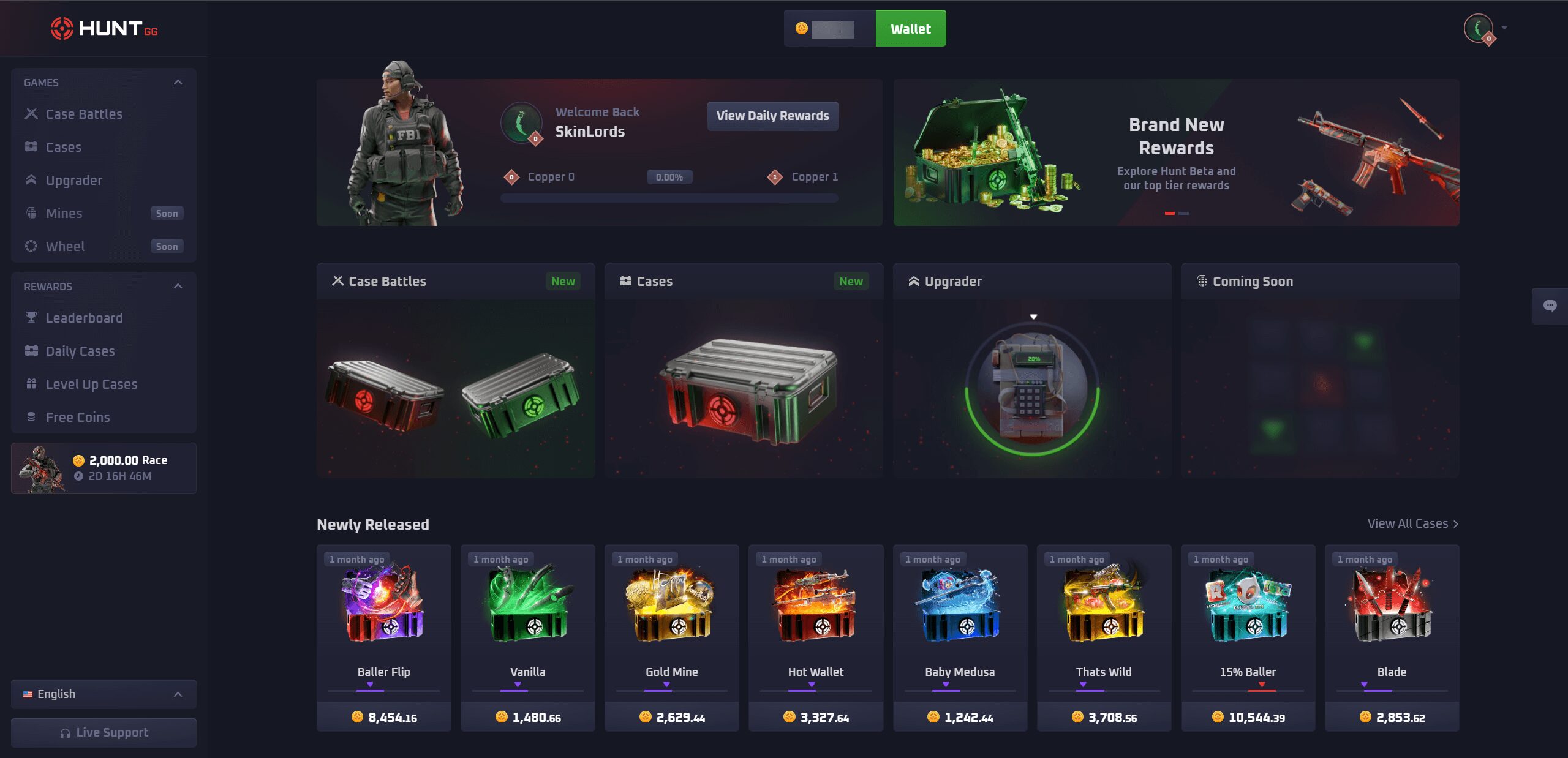 Hunt.gg Review - Is Hunt.gg Legit? Hunt.gg homepage