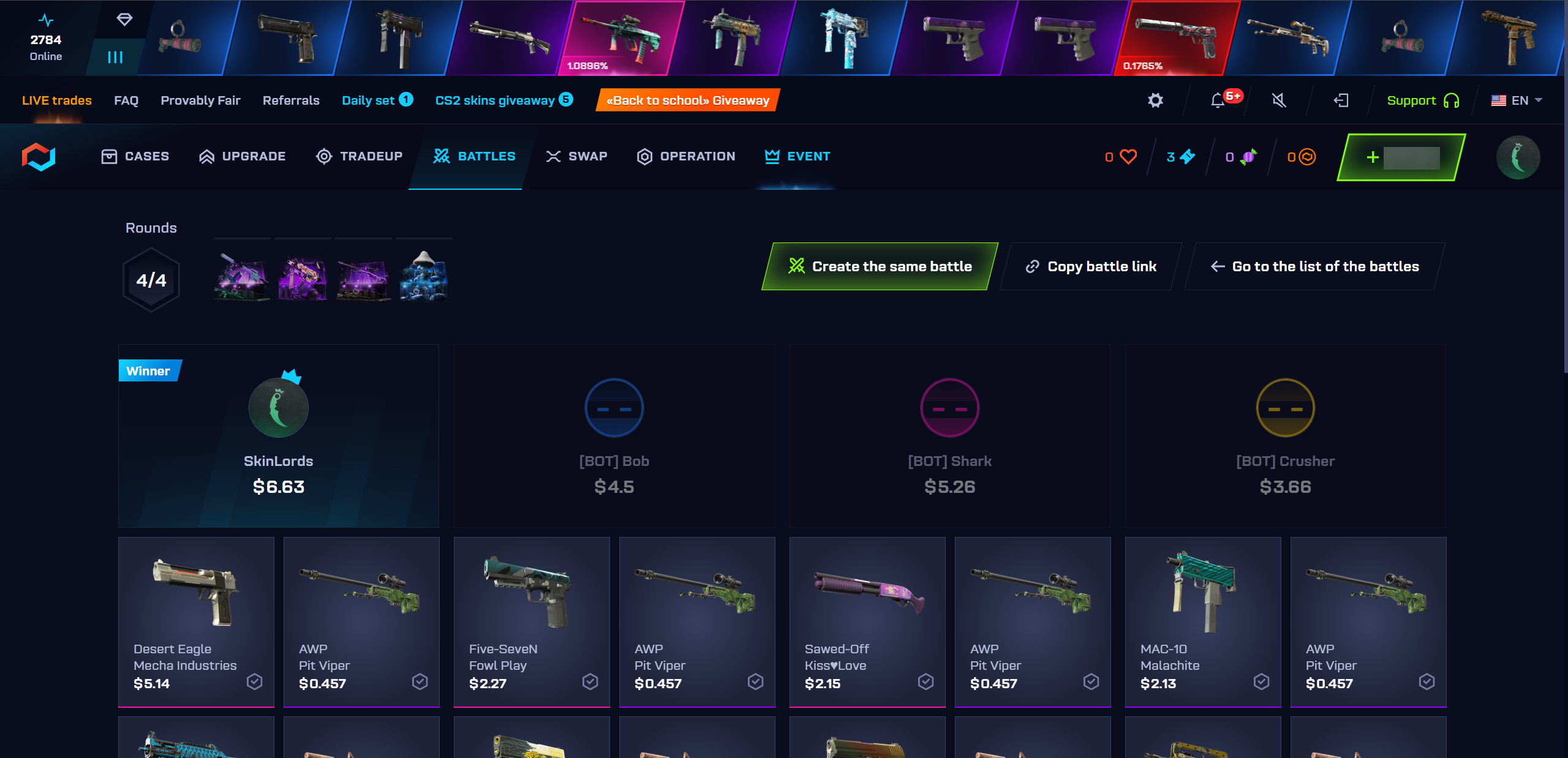 csgo.net case battle win
