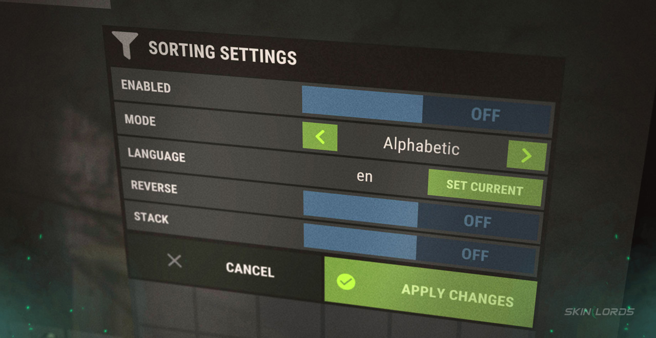 Box Sorting Settings rust update