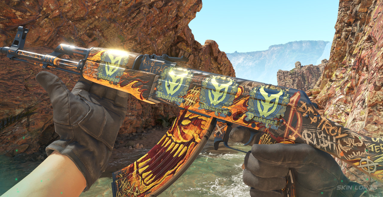 AK-47 Searing Rage + 4x 3DMAX (Gold) Budapest 2025 3dmax budapest sticker craft