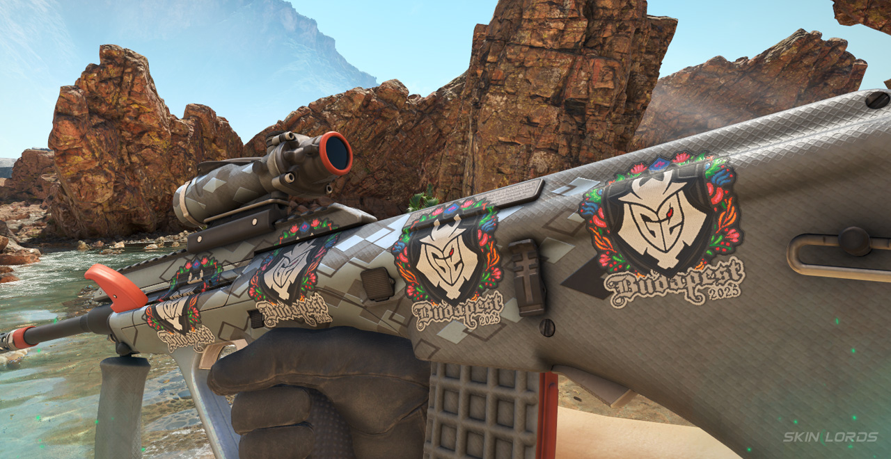 AUG Trigger Discipline + 4x G2 Esports (Embroidered) Budapest 2025 g2 budapest sticker craft