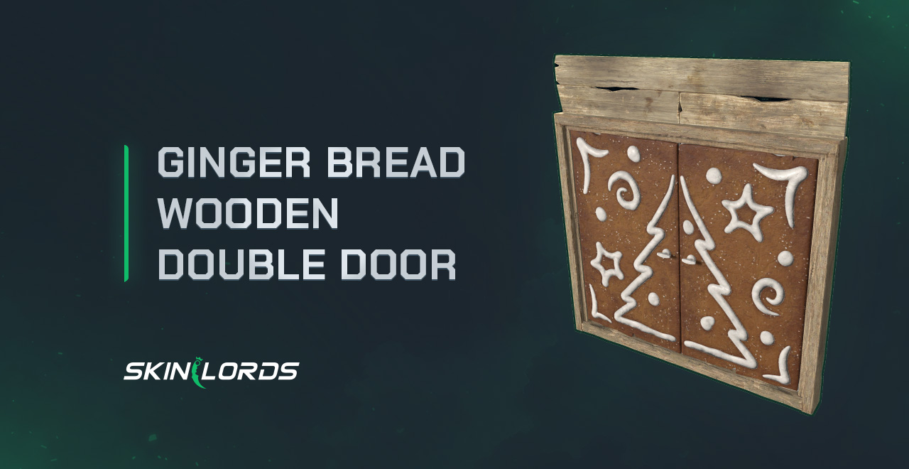 Ginger Bread Wooden Double Door rust item store