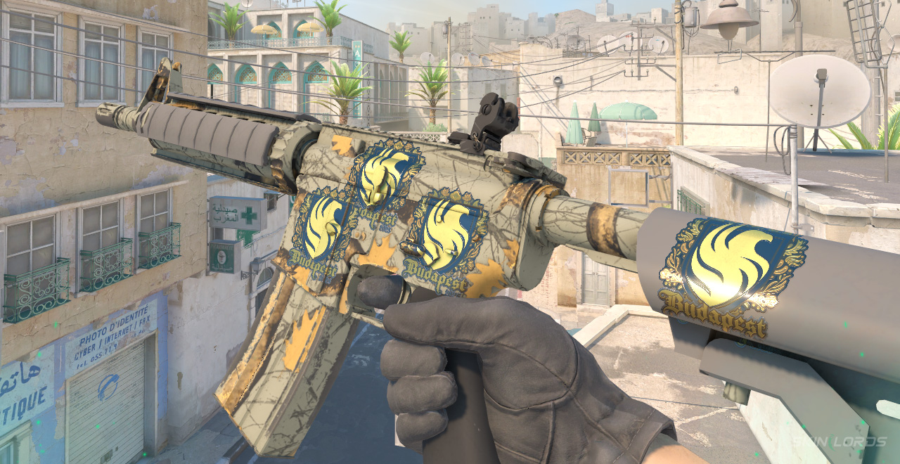 M4A4 Modern Hunter + 4x Falcons (Gold) Budapest 2025 falcons budapest sticker crafts