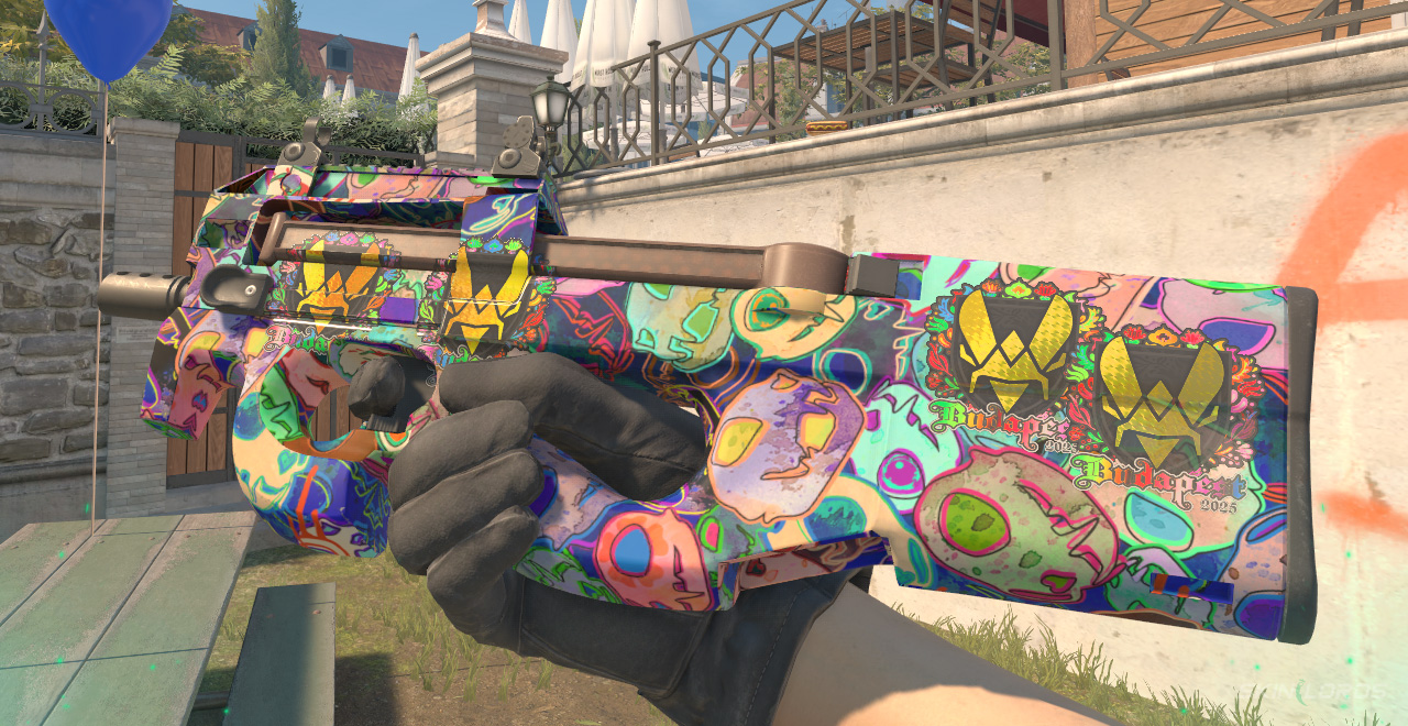 P90 Death by Kitty + 4x Vitality (Holo) Budapest 2025 vitality budapest sticker craft