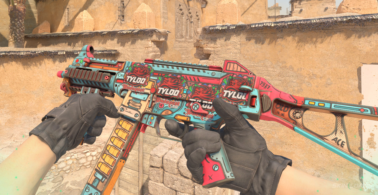 UMP-45 K.O. Factory + 4x Tyloo (Embroidered) Budapest 2025 tyloo budapest sticker craft