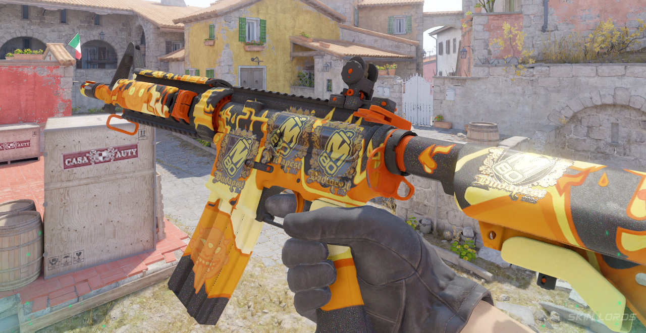 M4A4 Hellish + 4x M80 (Gold) Budapest 2025 m80 budapest sticker craft