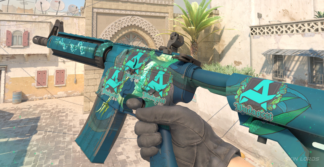 M4A4 Poseidon + 4x Aurora (Paper) Budapest 2025 aurora budapest sticker craft