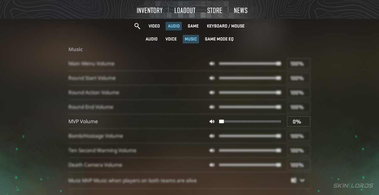 turn off cs2 MVP Music