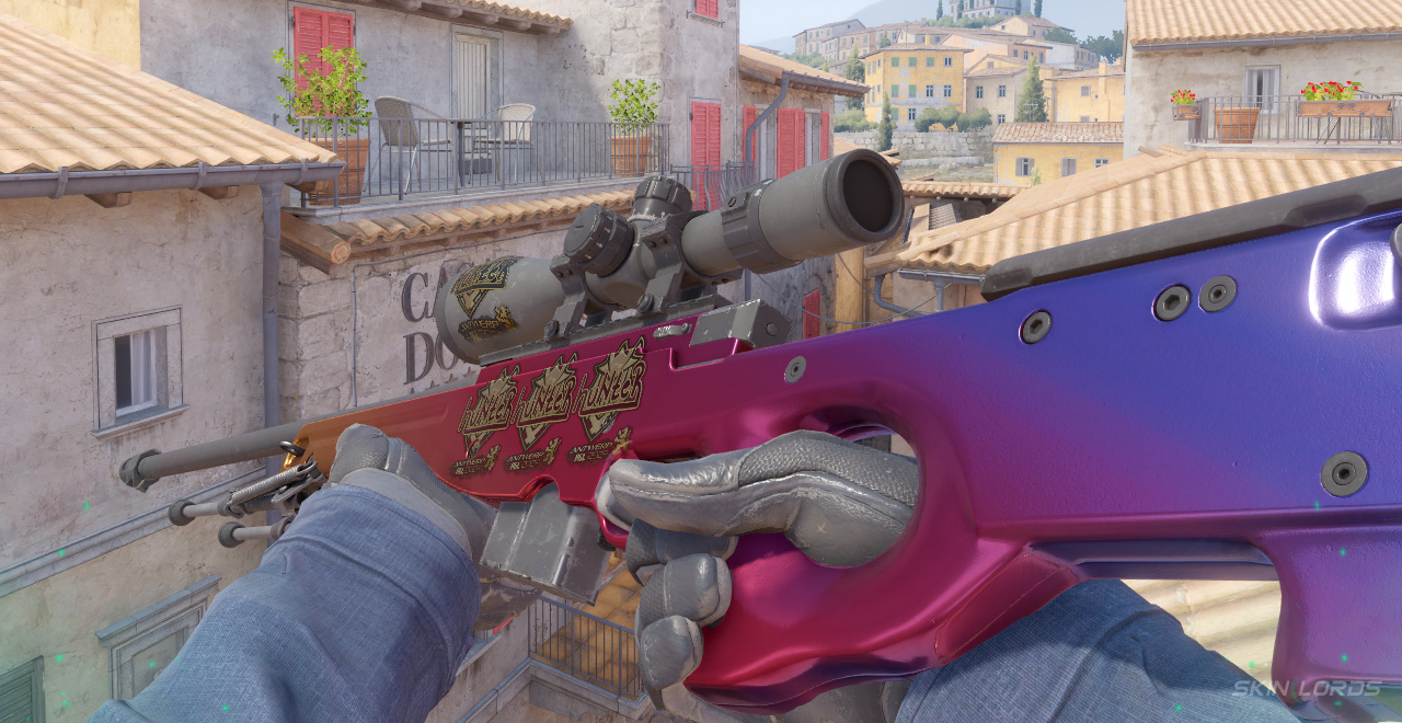 Best AWP Sticker Position: Scope and Above the Mag 4x