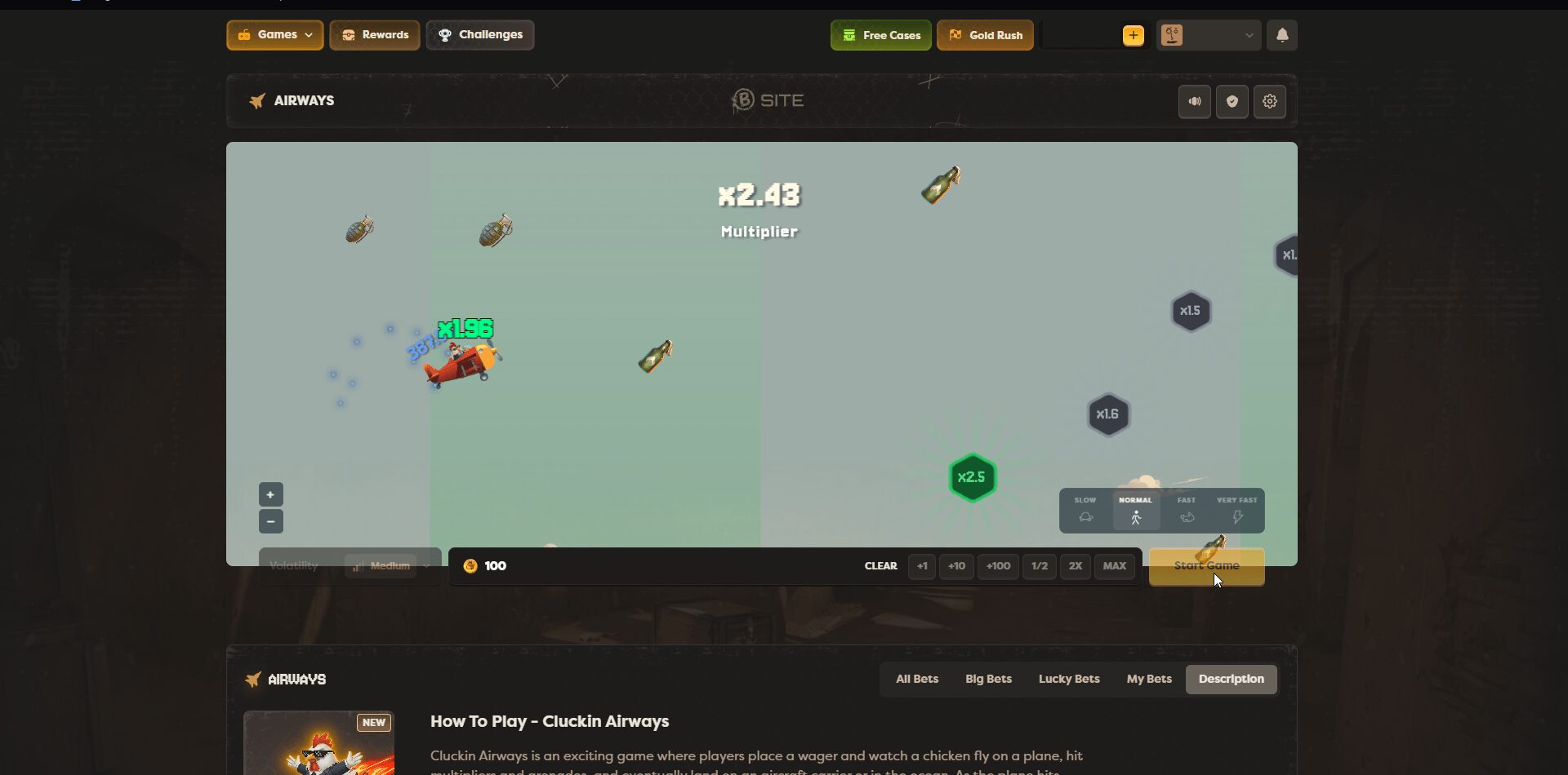 B.Site Cluckin Airways