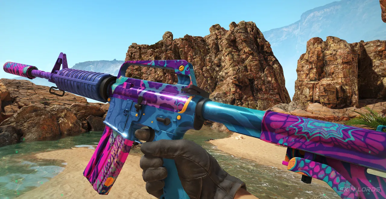 Tier 2 M4A1-S Party Animal Blue Leopard Patterns