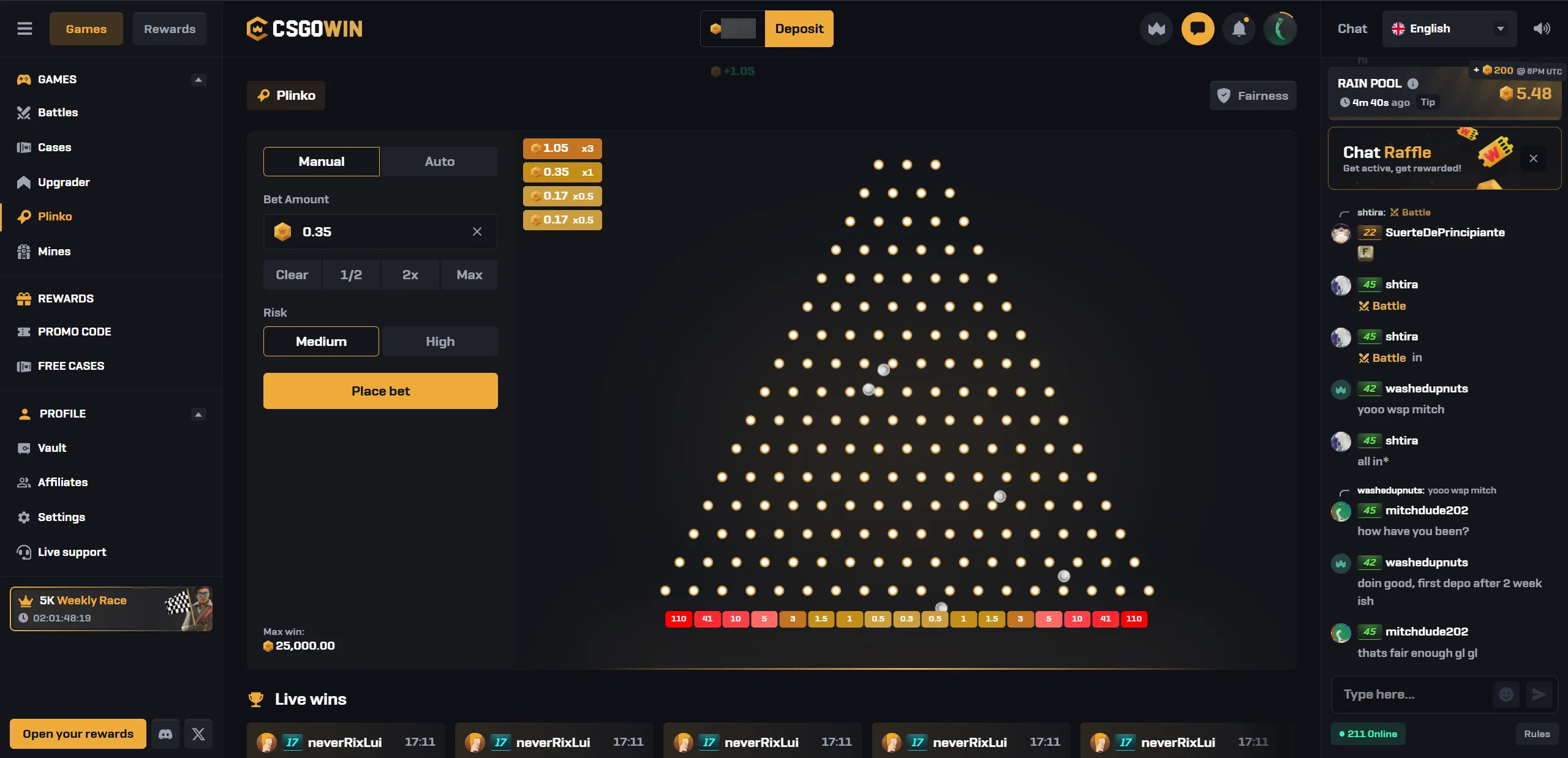 CSGOWin Plinko