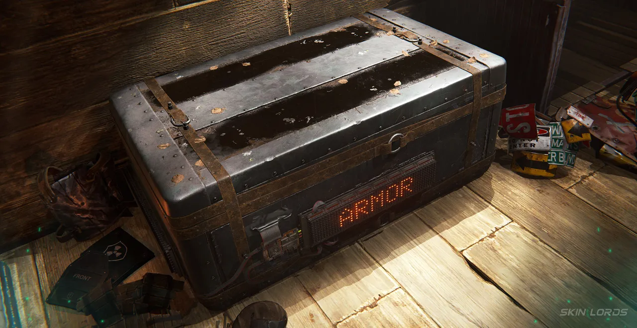 rust Armor Large Wood Box