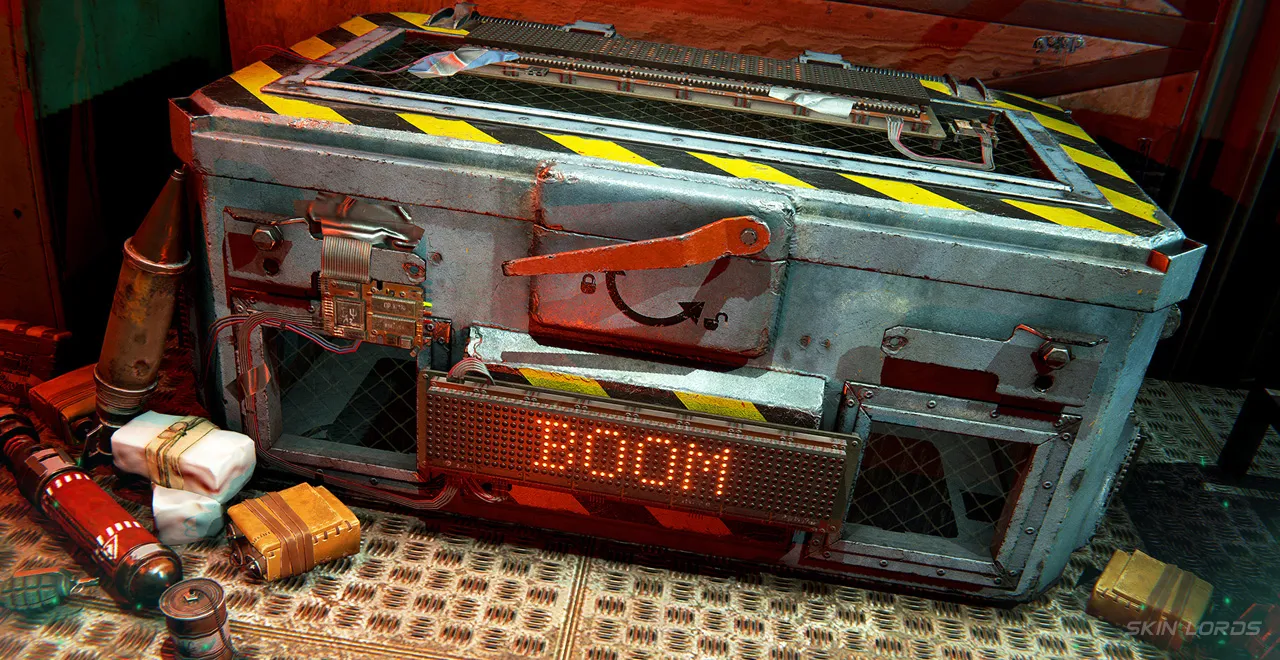rust Explosives Large Wood Box