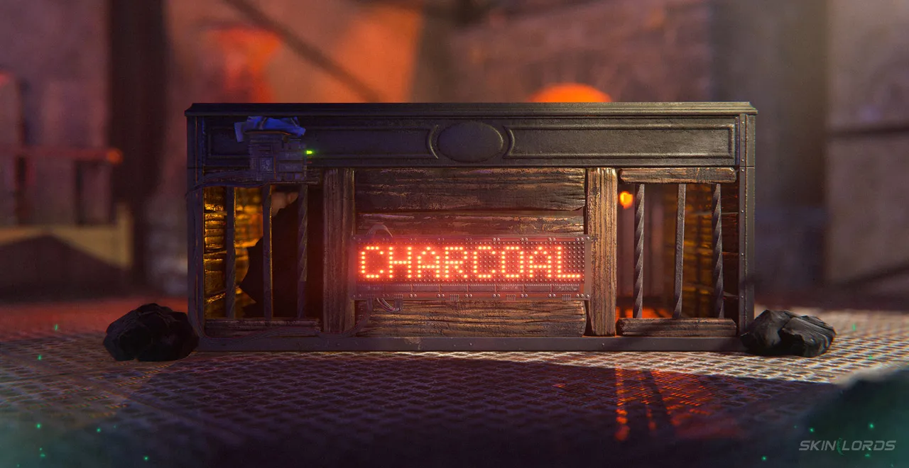 rust Charcoal Large Wood Box