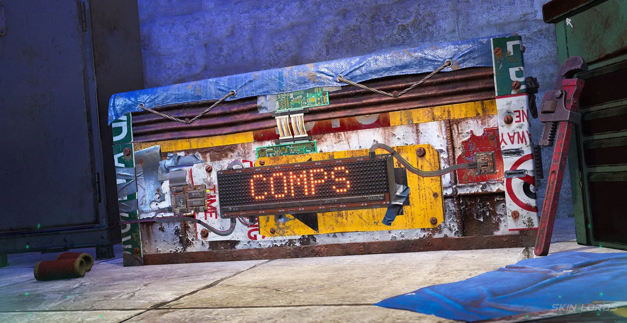 rust Components Large Wood Box