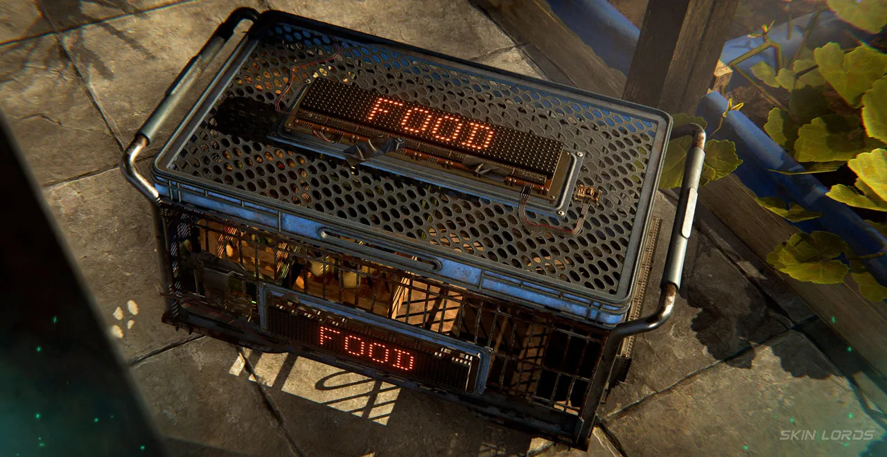 rust Food Large Wood Box