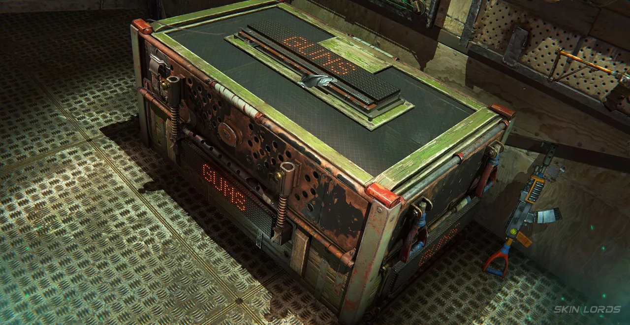 rust Guns Large Wood Box