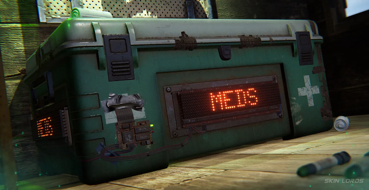 rust Meds Large Wood Box