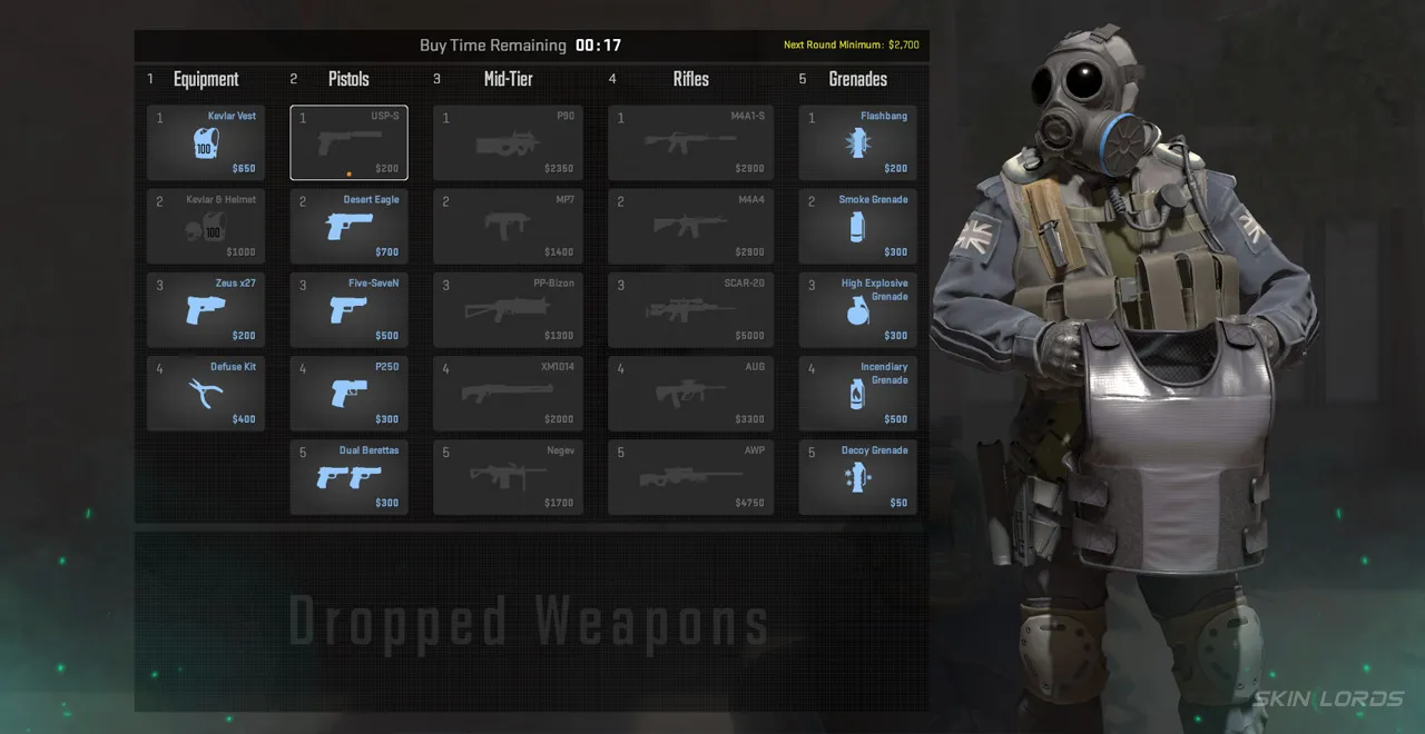 cs2 pistol round armor