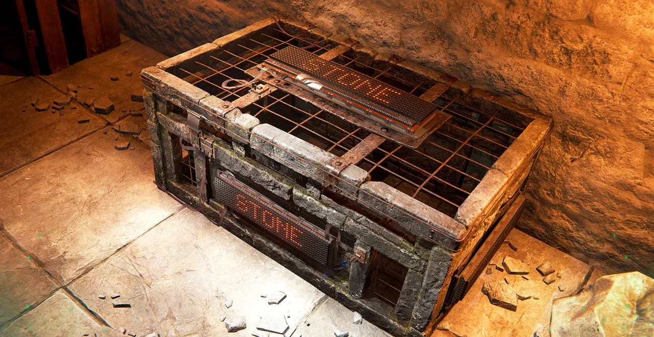 rust Stone Large Wood Box