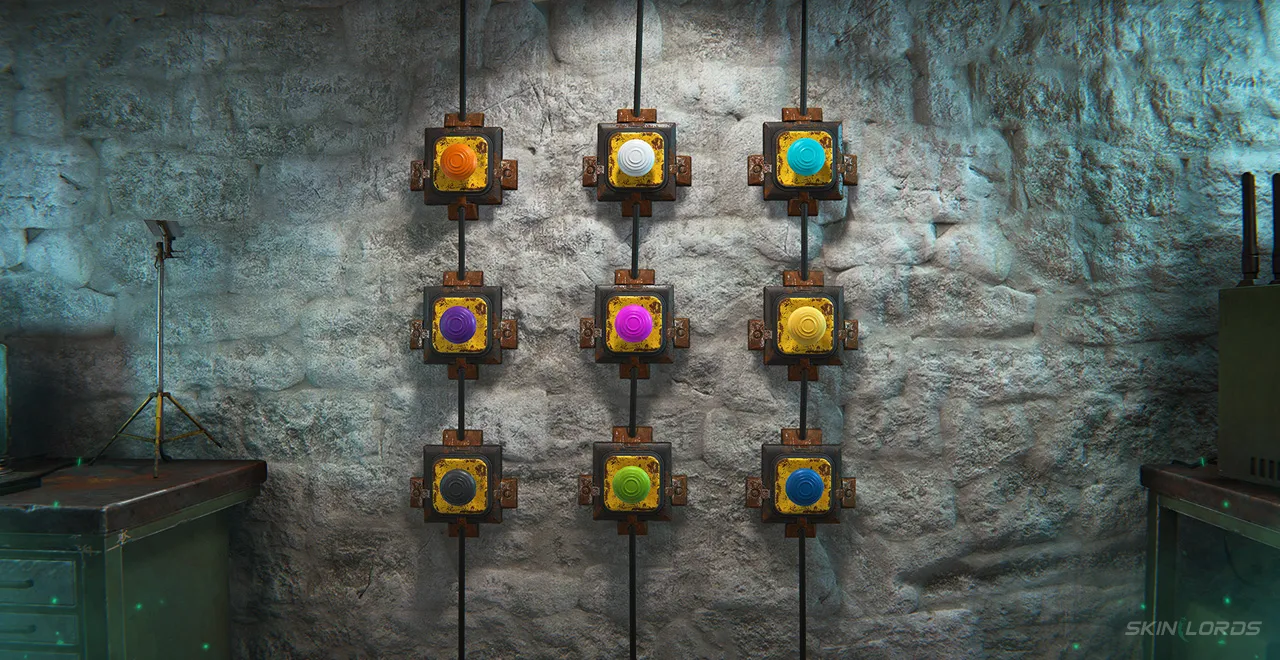 rust Colored Buttons