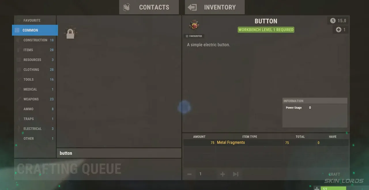How to Obtain Rust's Button