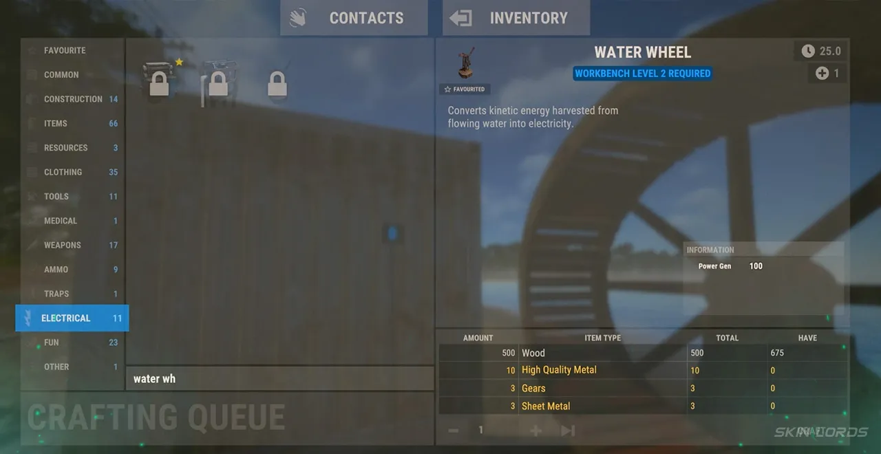 How to Obtain the Rust Water Wheel