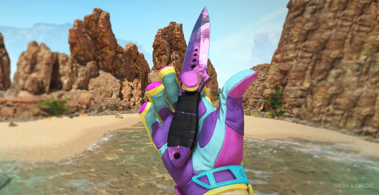 Sport Gloves Ultra Violent + Skeleton Knife Doppler Phase 2