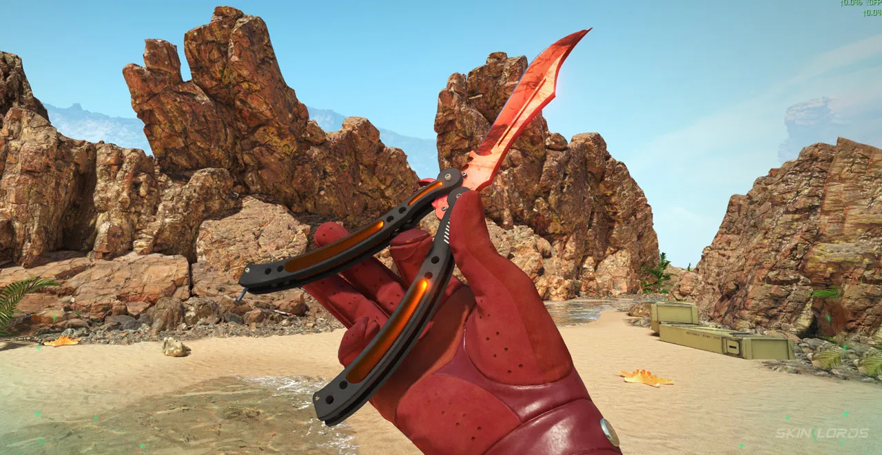 Best CS2 Knives for the Driver Gloves Brocade Crane - Driver Gloves Brocade Crane + Butterfly Knife Ruby