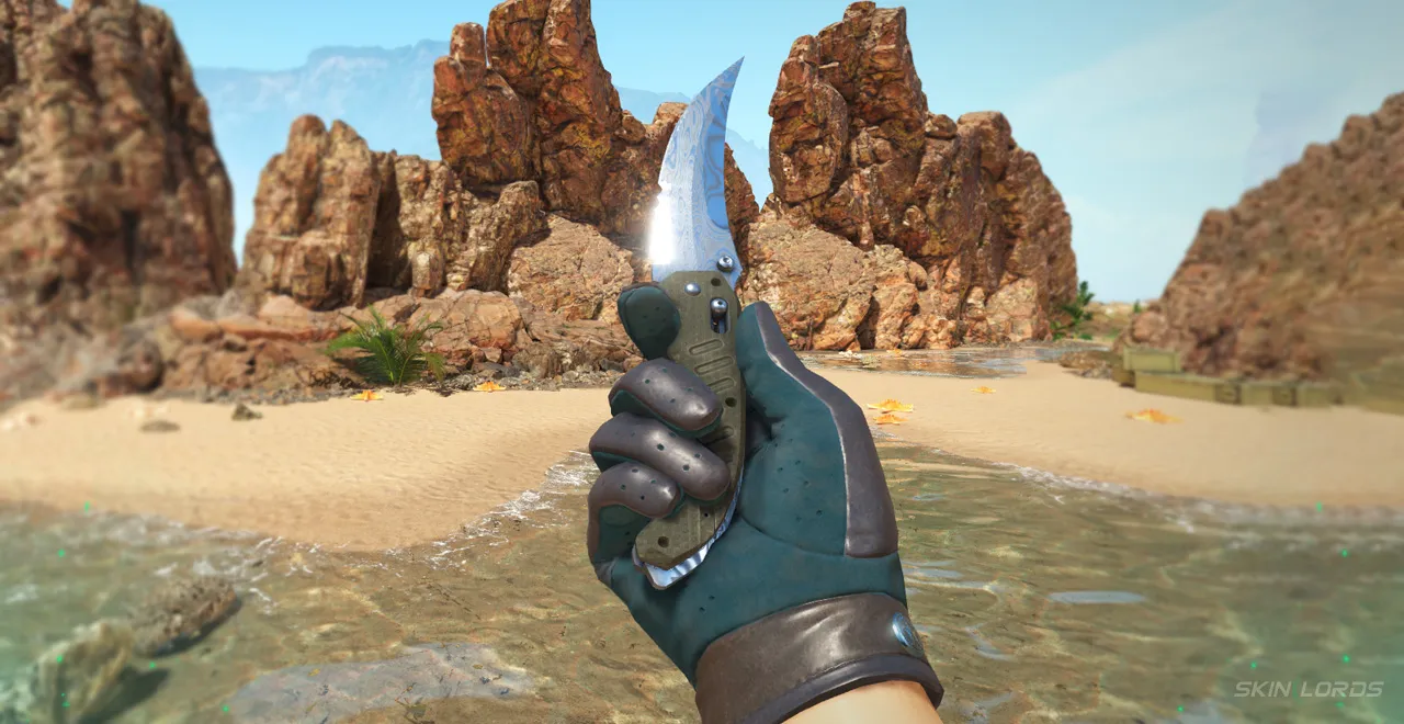 Best CS2 Knives for the Driver Gloves Seigaiha - Driver Gloves Seigaiha + Flip Knife Damascus Steel
